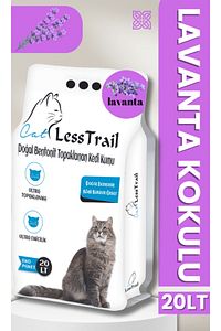 Trail 20 Lt Ince Tane Lavanta Kokulu Beyaz Bentonit Kedi Kumu ürün fotoğrafı
