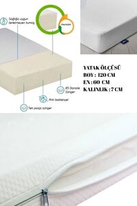 Doğal Ahşap Anne Yanı Beşik Yeni Doğan Bebek (BOYASIZ)60x120 Krem Güpürlü Uyku Seti Yatak Tekerlekli ürün fotoğrafı