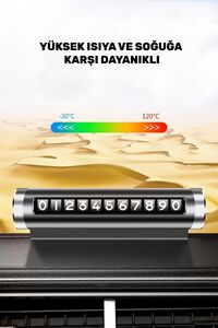 Alüminyum Kasa Çevirmeli Araç Içi Park Telefon Numaratör Parkmatik (SİYAH) Tüm Araçlara Uyumlu ürün fotoğrafı