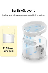 Evcil Hayvan Akıllı Su Kabı, Su Pınarı Wifi Bluetooth Destekli - UV Teknoloji - Uygulama ile ürün fotoğrafı