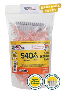 Sigara Ağızlığı Filtresi Slim 540'lı Ekonomik Poşet + 60'lı Adaptör (ÖZEL SERİ) ürün fotoğrafı