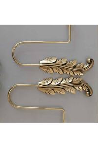 Uky Ikili Perde Bağlama Aparatı Yaprak U Renso Gold ürün fotoğrafı