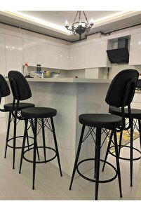 Yeni,Dolce Tasarım Bar Sandalyesi 65 cm Deri Döşeme.90 ile 99 cme kadar olan Ada&Masalara Uyumlu ürün fotoğrafı