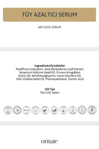 Karınca Yumurtası Yağı Tüy Azaltıcı Ve Nemlendirici Serum 2'li Süper Set 30ml ürün fotoğrafı