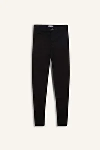 Okul Jegging Yüksek Bel Bilek Boy Dar Paça Basic Düz Jean Pantolon B7498ax24sp ürün fotoğrafı