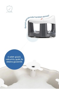 Önden Açılır Banyo & Mama Oturağı Beyaz ürün fotoğrafı