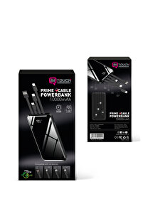 10.000 Mah Prime Dijital Göstergeli Dahili Çoklu Kablolu Powerbank,siyah,taşınabilir Şarj Cihazı ürün fotoğrafı