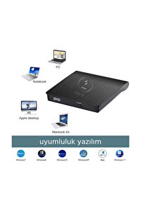 Al-dvd15 Harici Dvd Rw External Taşınabilir Ultra Ince USB+Type-C 3.0 Cd/dvd Optik Okuyucu ürün fotoğrafı