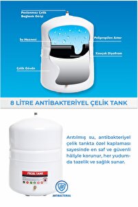 12 Aşamalı Pompalı Alkali Mineralli HID Memb. Su Arıtma Cihazı ürün fotoğrafı