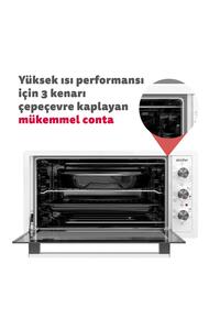 4552 Fırın Çift Camlı 45 l Beyaz Midi Turbo ürün fotoğrafı