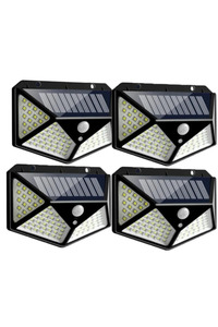 2 ADET Güneş Enerjili Bahçe Lambası 100 Led Paket Bahçe Aplik Bahçe Lambası Bahçe Aydınlatma. ürün fotoğrafı