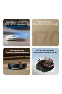 Robot Vacuum S20+ Plus Akıllı Robot Süpürge - Beyaz(Xiaomi Türkiye Garantili) ürün fotoğrafı