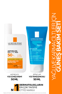 Yüz Cilt Bakım Seti: Anthelios Uvmune Fluid Güneş Kremi SPF50+& Effaclar Yüz Temizleme Jeli ürün fotoğrafı