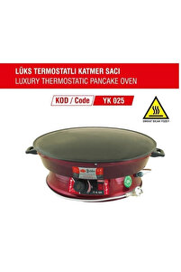 J-181 Yk-25 2000w Elektrikli Lüks Termostatlı 50 Cm Ekmek,gözleme,börek Ve Katmer Sacı ürün fotoğrafı