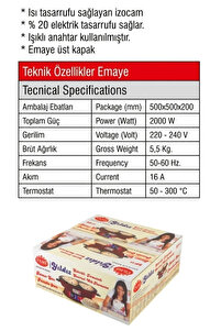 J-181 Yk-25 2000w Elektrikli Lüks Termostatlı 50 Cm Ekmek,gözleme,börek Ve Katmer Sacı ürün fotoğrafı