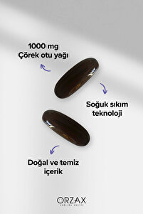 Orzax Çörek Otu Yağı 1000mg 60 Kapsül ürün fotoğrafı
