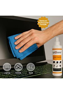 Ekran Temizleme Seti 250 ml (MİKROFİBER BEZ HEDİYE) Laptop, Tablet, Tv, Telefon, Gözlük, Kamera ürün fotoğrafı