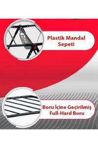 1. Kalite Çamaşır Kurutmalığı Kalın Telli Askılık KALIN BORULUDUR ürün fotoğrafı