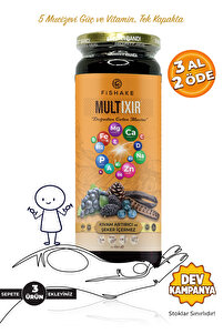 Karadut- Keçiboynuzu- Üzüm- Hurma- Kozalak- Vitamin Ilaveli Karışım ( Xl 650 Gr) ürün fotoğrafı