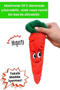 Peluş Havuç Sesli Köpek Oyuncağı – Hışırtılı, Ergonomik, Köpek Uyku/Oyun Arkadaşı ürün fotoğrafı
