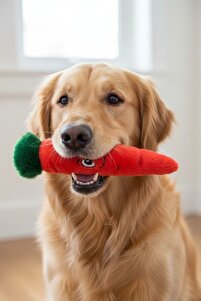 Peluş Havuç Sesli Köpek Oyuncağı – Hışırtılı, Ergonomik, Köpek Uyku/Oyun Arkadaşı ürün fotoğrafı