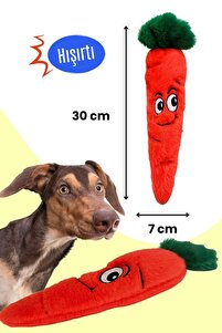 Peluş Havuç Sesli Köpek Oyuncağı – Hışırtılı, Ergonomik, Köpek Uyku/Oyun Arkadaşı ürün fotoğrafı