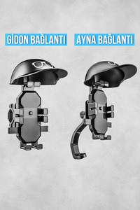 Titreşim Önleyici Otomatik Tuşlu Motorsiklet Bisiklet Tutacağı Gidon Ayna Bağlantılı Telefon Tutucu ürün fotoğrafı