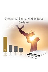 8x SDRW-08D2S-U USB 2.0 Slim Harici DVD Yazıcı Beyaz ürün fotoğrafı