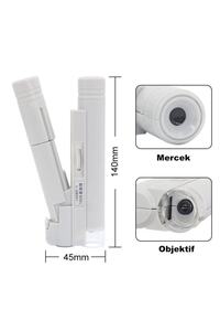 100x Mini Taşınabilir El Mikroskop Büyüteç Led Lamba Işığı ürün fotoğrafı