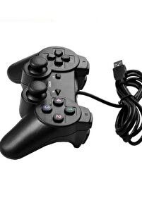 İkili Usb Kablolu Joystick Gamepad Oyun Kolu Konsolu PC PS3 Bilgisayar Laptop Uyumlu Wİn 7 Astakos ürün fotoğrafı