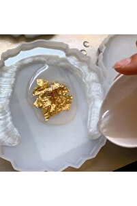 Epoksi Yaprak Varak Altın Hobi Ahşap Yaprak Varak Gold - 5 Sayfa ürün fotoğrafı