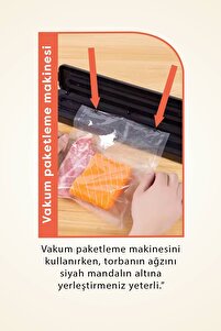 Gıda Mühürleme Vakum Makinesi- Yiyecek Tazeliği Koruma Ev Ve Restoran - Poşet ürün fotoğrafı