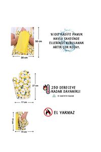 Damla Sıvı Geçirmez Su Geçirmez Mutfak Önlüğü Havlulu Mutfak Önlüğü (ELDİVEN VE TUTACAK) ürün fotoğrafı