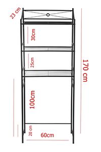 Retodesing Metal Wc Arka Rafı, Banyo Klozet Rafi, Kağıtlık ürün fotoğrafı