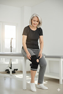 Patella Ve Ligament Destekli Dizlik - Menisküs Ağrıları Için - Fleksible Balenli Dizlik - Yaylı ürün fotoğrafı