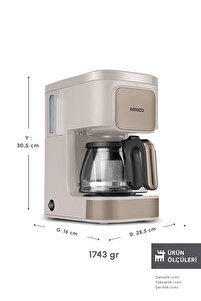 Just Coffee Aroma 2 In 1 Filtre Kahve Ve Çay Demleme Makinesi Latte ürün fotoğrafı