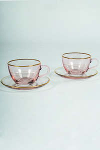 Pembe 2'li Çay Fincanı Seti, 240 cc, şık ve kullanışlı tasarım ürün fotoğrafı