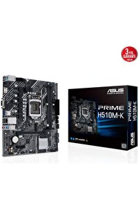 PRIME H510M-K H510 DDR4 Vga GLan mATX HDMI USB3.2 M.2 1200Pv2 Anakart ürün fotoğrafı