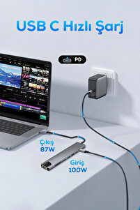 Type-c To Usb Hub 4 Port Çoklayıcı Macbook Ile Uyumlu Çoğaltıcı Adaptör ürün fotoğrafı