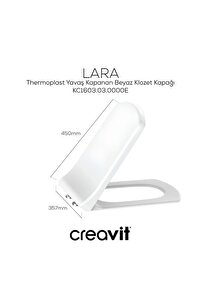 Nova Beyaz Kanalsız Duvara Sıfır Klozet Takım NV361, Lara Thermoplast Yavaş Kapak ürün fotoğrafı