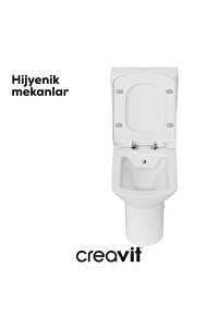Nova Beyaz Kanalsız Duvara Sıfır Klozet Takım NV361, Lara Thermoplast Yavaş Kapak ürün fotoğrafı