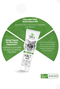 Anti-Hairball Malt Macun 100gr (Tüy Yumağı Önleyici ve Sindirim Düzenleyici, Kediler için) ürün fotoğrafı