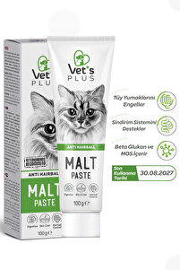 Anti-Hairball Malt Macun 100gr (Tüy Yumağı Önleyici ve Sindirim Düzenleyici, Kediler için) ürün fotoğrafı