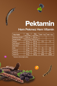 Pektamin - Karadut, Keçiboynuzu Ve Andız Pekmezi Karışımı (Vitamin Takviyeli) ürün fotoğrafı