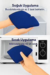 Mıgren Şapka Rahatlatıcı Isıtıcı Ped Sıcak Soğuk Kompres Termojel Buz Paket Bandaj(MAVİ) ürün fotoğrafı
