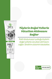 Anti-Hairball Malt Macun 100gr (Tüy Yumağı Önleyici ve Sindirim Düzenleyici, Kediler için) ürün fotoğrafı