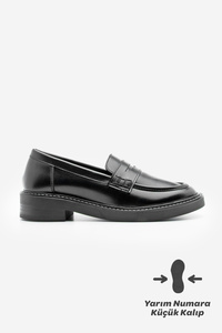 Kadın Loafer Günlük Klasik Ayakkabı Casual Makosen Fonle siyah ürün fotoğrafı