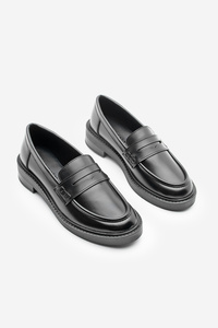 Kadın Loafer Günlük Klasik Ayakkabı Casual Makosen Fonle siyah ürün fotoğrafı