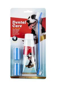 Kedi Köpek Diş Fırçası ve Diş Macunu Seti Yenilebilir Diş Macunu Dental Kit Ağız ve Diş Sağlık Seti ürün fotoğrafı