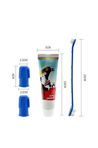 Kedi Köpek Diş Fırçası ve Diş Macunu Seti Yenilebilir Diş Macunu Dental Kit Ağız ve Diş Sağlık Seti ürün fotoğrafı